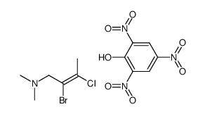 Picric acid; compound with ((E)-2-bromo-3-chloro-but-2-enyl)-dimethyl-amine结构式