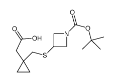 2-[1-[[1-[(2-methylpropan-2-yl)oxycarbonyl]azetidin-3-yl]sulfanylmethyl]cyclopropyl]acetic acid Structure