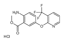 Methyl 2-amino-5-{[3-(trifluoromethyl)-2-pyridinyl]oxy}benzoate h ydrochloride (1:1)结构式