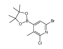 6-BROMO-2-CHLORO-3-METHYL-4-(4,4,5,5-TETRAMETHYL-1,3,2-DIOXABOROLAN-2-YL)-PYRIDINE Structure