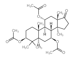 5a-Androstan-17-one, 3b,7b,11a-trihydroxy-4,4,14-trimethyl-, triacetate (6CI,8CI) structure