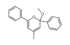 2-methoxy-4-methyl-2,6-diphenyl-2H-pyran Structure