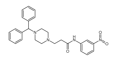 3-(4-benzhydryl-1-piperazinyl)-N,3-nitrophenylpropionamide Structure