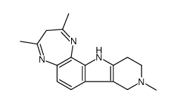 2,4,9-Trimethyl-8,9,10,11-tetrahydro-3H-pyrido-(4,3-b)(1,4)diazepine(2 ,3-g)indole structure