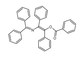 4-(benzoyloxy)-1,1,3,4-tetraphenyl-2-azabuta-1,3-diene结构式