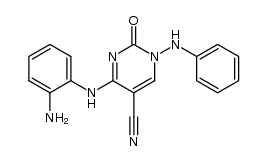 1-Anilino-4-(2-aminoanilino)pyrimidin-2(1H)-one-5-carbonitrile Structure