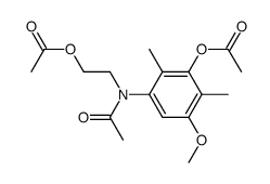 1-acetoxy-3-(N-acetyl-2-acetoxyethylamino)-5-methoxy-2,6-dimethylbenzene结构式