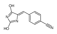 4-[(2,5-dioxoimidazolidin-4-ylidene)methyl]benzonitrile结构式