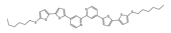 4,4'-BIS(5'-(HEXYLTHIO)-[2,2'-BITHIOPHEN]-5-YL)-2,2'-BIPYRIDINE Structure