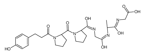 N-3-(4-Hydroxyphenyl)propionyl-prolyl-prolyl-glycyl-alanyl-glycine结构式