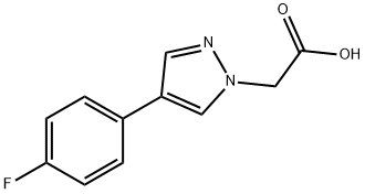 4-(4-氟苯基)-1H-吡唑-1-基]乙酸结构式