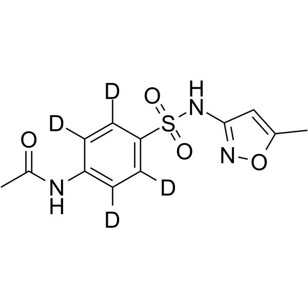 N4-Acetylsulfamethoxazole-d4结构式