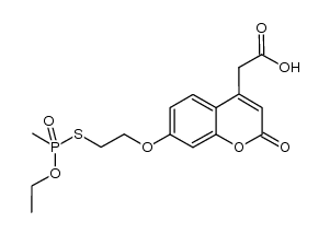 7-[2-[ethoxy(methyl)phosphinoylsulfanyl]ethoxy]coumarin-4-acetic acid结构式