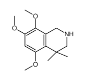 5,7,8-triMethoxy-4,4-dimethyl-1,2,3,4-tetrahydroisoquinoline结构式