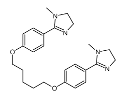 1-methyl-2-[4-[5-[4-(1-methyl-4,5-dihydroimidazol-2-yl)phenoxy]pentoxy]phenyl]-4,5-dihydroimidazole Structure