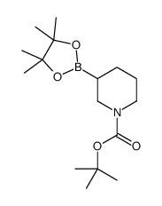 3-(4, 4, 5, 5-四甲基-1, 3, 2-二氧硼杂环戊烷-2-基)哌啶-1-甲酸叔丁酯结构式