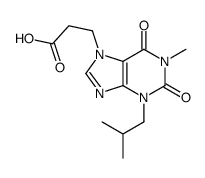 3-[1-methyl-3-(2-methylpropyl)-2,6-dioxopurin-7-yl]propanoic acid结构式