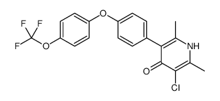 3-chloro-2,6-dimethyl-5-[4-[4-(trifluoromethoxy)phenoxy]phenyl]-1H-pyridin-4-one结构式