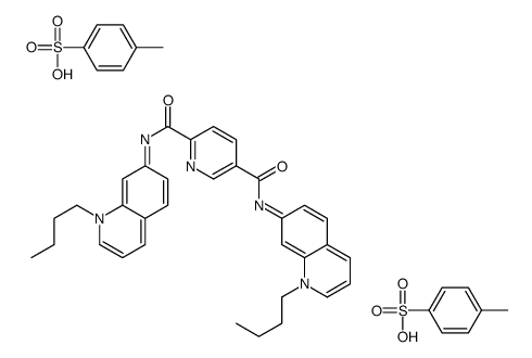 2-N,5-N-bis(1-butylquinolin-1-ium-7-yl)pyridine-2,5-dicarboxamide,4-methylbenzenesulfonate Structure