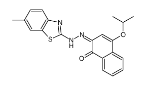 2-[(6-methyl-1,3-benzothiazol-2-yl)hydrazinylidene]-4-propan-2-yloxynaphthalen-1-one Structure