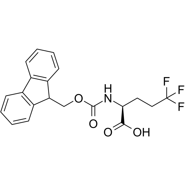 (S)-2-((((9H-芴-9-基)甲氧基)羰基)氨基)-5,5,5-三氟戊酸结构式