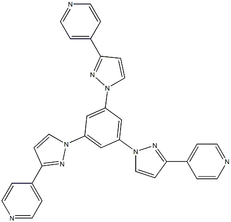 1,3,5-tris[3-(pyridin-4-yl)-1H-pyrazol-1-yl]benzene Structure