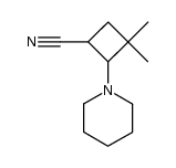 3,3-dimethyl-2-piperidin-1-yl-cyclobutanecarbonitrile结构式