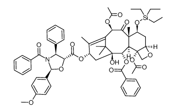 2',3'-O,N-[(S)-(p-Methoxybenzylidene)]-7-O-(triethylsilyl)paclitaxel结构式