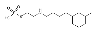 2-[4-(3-Methylcyclohexyl)butyl]aminoethanethiol sulfate structure