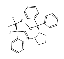 (E)-1,1,1-trifluoro-3-(((S)-2-(methoxydiphenylmethyl)pyrrolidin-1-yl)imino)-2-phenylpropan-2-ol Structure