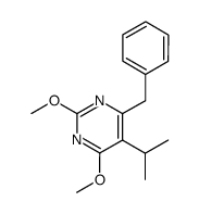 4-benzyl-5-isopropyl-2,6-dimethoxypyrimidine结构式