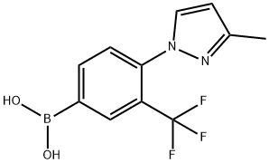 (4-(3-methyl-1H-pyrazol-1-yl)-3-(trifluoromethyl)phenyl)boronic acid structure