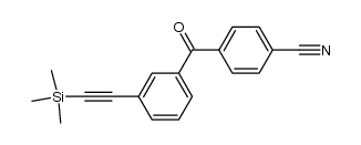 4-(3-trimethylsilylethynylbenzoyl)benzonitrile Structure