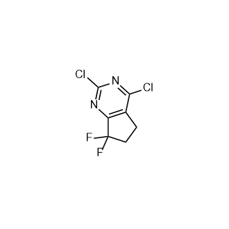 2,4-Dichloro-7,7-difluoro-6,7-dihydro-5H-cyclopenta[d]pyrimidine structure