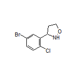 3-(5-溴-2-氯苯基)异噁唑烷结构式