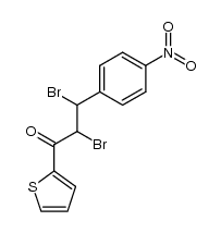 3-(p-nitrophenyl)-1-thienyl-2,3-dibromopropenone Structure