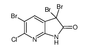 3,3,5-tribromo-6-chloro-1,3-dihydro-2H-pyrrolo[2,3-b]pyridin-2-one结构式