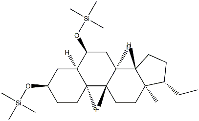 [(5β-Pregnane-3α,6α-diyl)bis(oxy)]bis(trimethylsilane) Structure