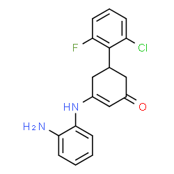 3-(2-AMINOANILINO)-5-(2-CHLORO-6-FLUOROPHENYL)-2-CYCLOHEXEN-1-ONE结构式