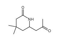 4,4-dimethyl-6-acetonylpiperid-2-one结构式