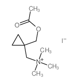 Cyclopropanemethanaminium,1-[(acetyloxy)methyl]-N,N,N-trimethyl-, iodide (1:1)结构式