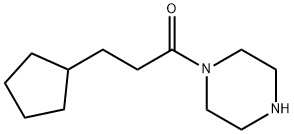 3-cyclopentyl-1-(piperazin-1-yl)propan-1-one Structure