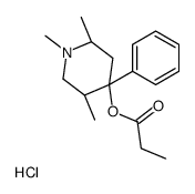 [(2S,4S,5R)-1,2,5-trimethyl-4-phenylpiperidin-4-yl] propanoate,hydrochloride Structure