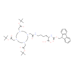 Fmoc-L-Lys-mono-amide-DOTA-tris(t-Bu ester) Structure