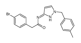 2-(4-bromophenyl)-N-[1-[(4-methylphenyl)methyl]pyrazol-3-yl]acetamide结构式