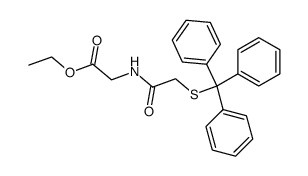 3-aza-4-oxo-5-[(triphenylmethyl)thio]pentanoic acid ethyl ester Structure