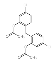 [2-[(2-acetyloxy-4-chloro-phenyl)methyl]-5-chloro-phenyl] acetate结构式