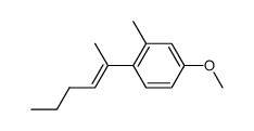 (E)-2-(4-Methoxy-2-methylphenyl)-hex-2-en Structure