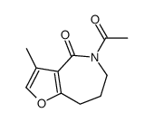 5-acetyl-3-methyl-7,8-dihydro-6H-furo[3,2-c]azepin-4-one结构式