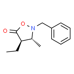 5-Isoxazolidinone,4-ethyl-3-methyl-2-(phenylmethyl)-,(3R,4R)-(9CI)结构式